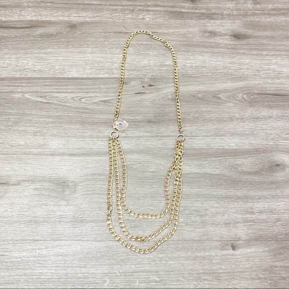 Gold Layered Chain Necklace - Picture 1 of 5